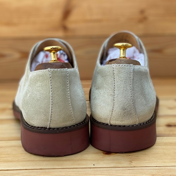 J. Crew Kenton 63271 Men Tan Suede Lace Up Shoes Made‎ In Italy Size 8.5 - Picture 4 of 9